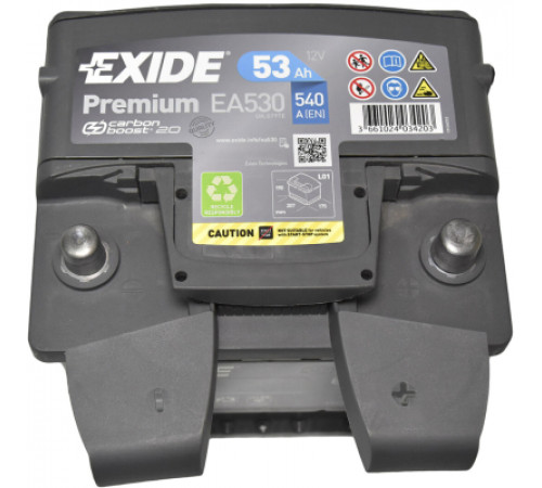 Аккумулятор автомобильный EXIDE PREMIUM 53A (EA530)