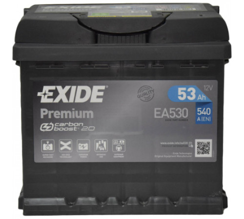 Аккумулятор автомобильный EXIDE PREMIUM 53A (EA530)