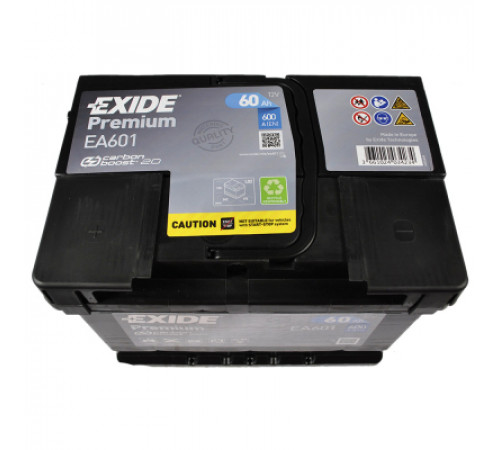 Аккумулятор автомобильный EXIDE PREMIUM 60A (EA601)