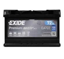 Аккумулятор автомобильный EXIDE PREMIUM 72A (EA722)