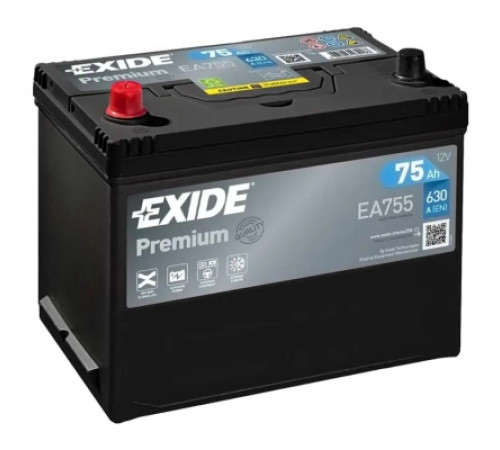Аккумулятор автомобильный EXIDE PREMIUM 75A (EA755)