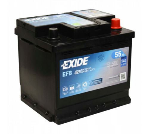 Аккумулятор автомобильный EXIDE START-STOP EFB 55A (EL550)
