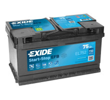 Акумулятор автомобільний EXIDE START-STOP EFB 75A (EL752)