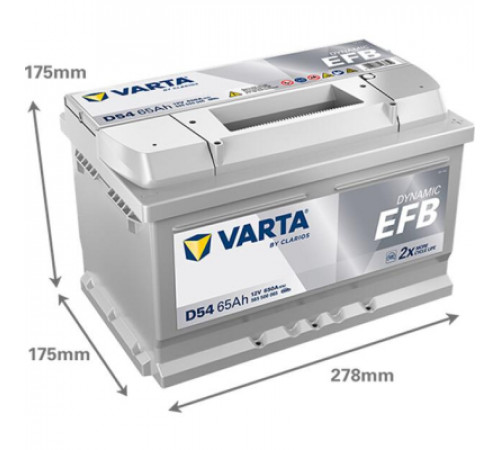 Аккумулятор автомобильный Varta Blue Dynamic START-STOP 65Ah (565500065)
