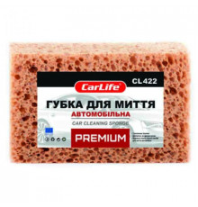 Губка для мытья CarLife PREMIUM с большими порами 190x120x70mm, коричневая (CL-422)