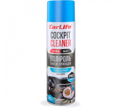 Автополироль CarLife Cockpit Cleaner EXTRA MAT Кокос 500мл (CF527)