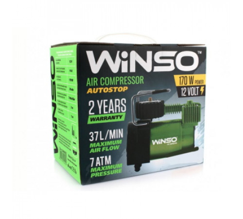Автомобильный компрессор WINSO с автостопом 37 л/хв (124000)