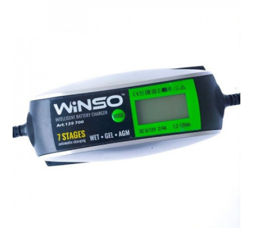 Зарядний пристрій для автомобільного акумулятора WINSO 139700