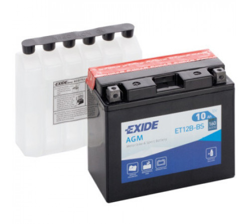 Аккумулятор автомобильный EXIDE AGM 10Ah (+/-) (160EN) (ET12B-BS)