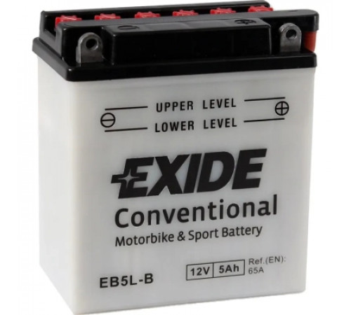 Аккумулятор автомобильный EXIDE CONVENTIONAL 5Ah Ев (-/+) (65EN) (EB5L-B)