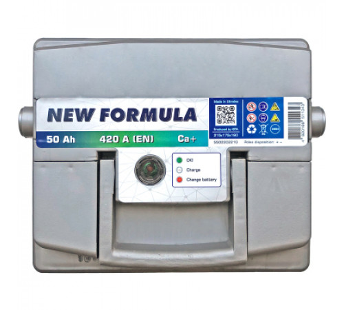 Аккумулятор автомобильный NEW FORMULA 50Ah (+/-) 420EN (5502202210)