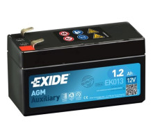 Акумулятор автомобільний EXIDE START-STOP AGM 1,2Ah (+/-) (18CCA) (EK013)
