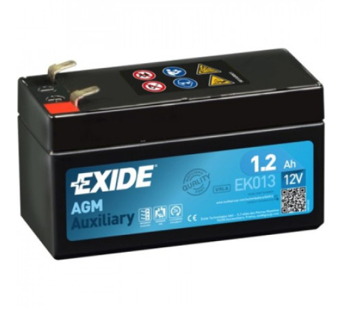Аккумулятор автомобильный EXIDE START-STOP AGM 1,2Ah (+/-) (18CCA) (EK013)