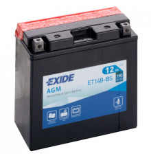 Аккумулятор автомобильный EXIDE Акумулятор Мото EXIDE AGM 12Ah (+/-) (190EN) (д150*ш70*в145) ET14B-BS (ET14B-BS)