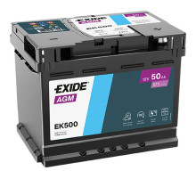 Акумулятор автомобільний EXIDE AGM 50Ah (EK500)