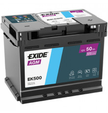 Аккумулятор автомобильный EXIDE AGM 50Ah (EK500)