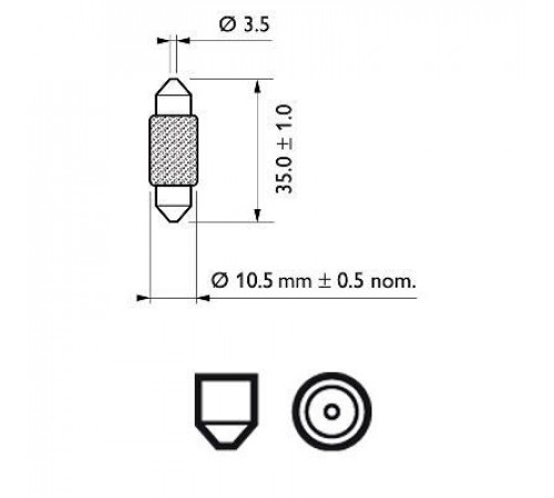 Автолампа Philips 10W (12854 CP)