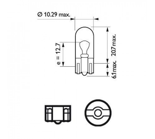 Автолампа Philips 5W (12961 LLECO B2)