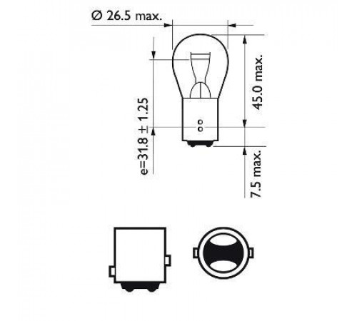 Автолампа Philips 21/5W (12499 B2)