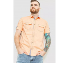 Рубашка мужская однотонная, цвет персиковый, 186R7114
