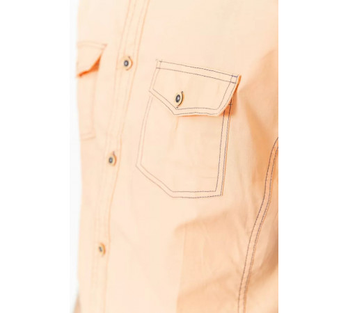 Сорочка чоловіча однотонна, колір персиковий, 186R7114
