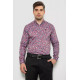 Рубашка мужская с принтом, цвет бордовый, 214R2699