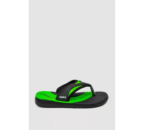Вьетнамки детские, цвет черно-салатовый, 243R9015B-17