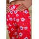 Женские бриджи на резинке, красного цвета в принт, 172R66