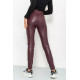 Лосини жіночі шкірозамінник, колір бордовий, 164R81