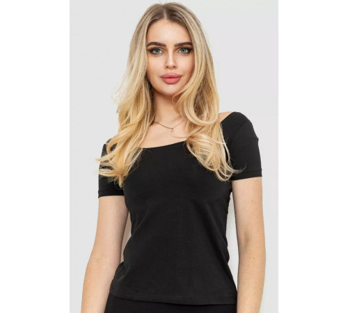 Футболка жіноча, колір чорний, 244R027