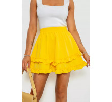 Юбка однотонная короткая, цвет желтый, 102R5254.