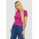 Женская футболка в рубчик, цвет фуксия, 238R123-2