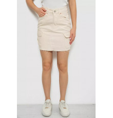 Юбка женская джинсовая, цвет бежевый, 182R2764