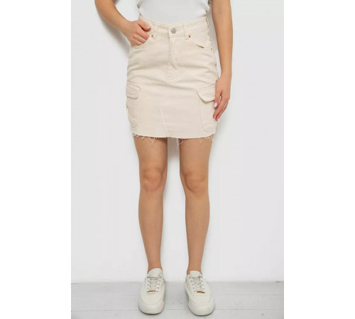 Юбка женская джинсовая, цвет бежевый, 182R2764