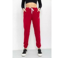 Спорт штаны женские двунитка, цвет бордовый, 129R1466