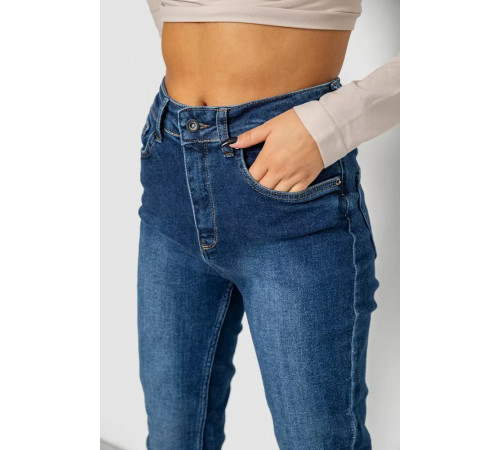 Джинсы женские Mom-fit стрейч, цвет синий, 244R1143