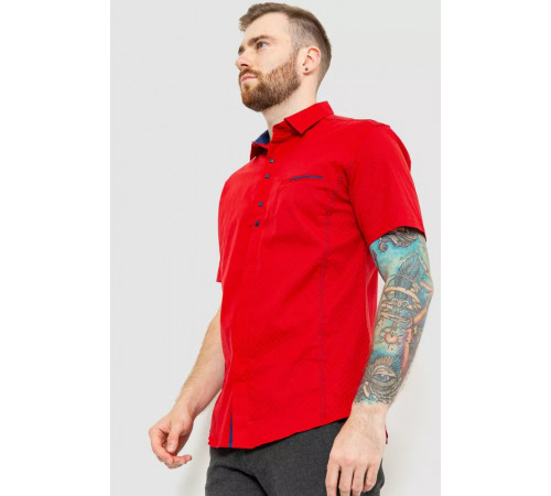 Рубашка мужская классическая, цвет красный, 214R7126
