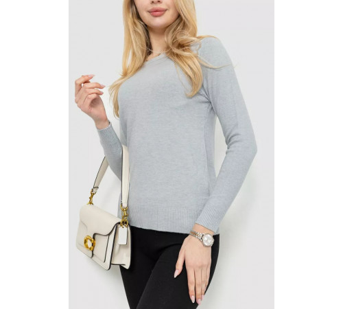 Кофта женская однотонная, цвет серый, 244R2033-1.