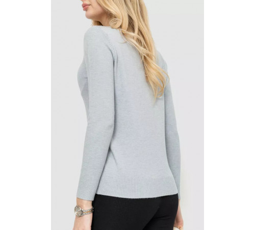 Кофта женская однотонная, цвет серый, 244R2033-1.