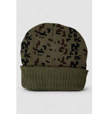 Шапка мужская камуфляж на меху, цвет хаки, 244RM49