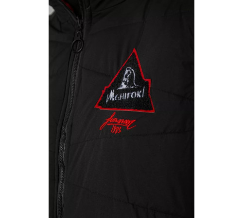 Жилетка мужская демисезонная двухсторонняя, цвет черно-красный, 244R99002.