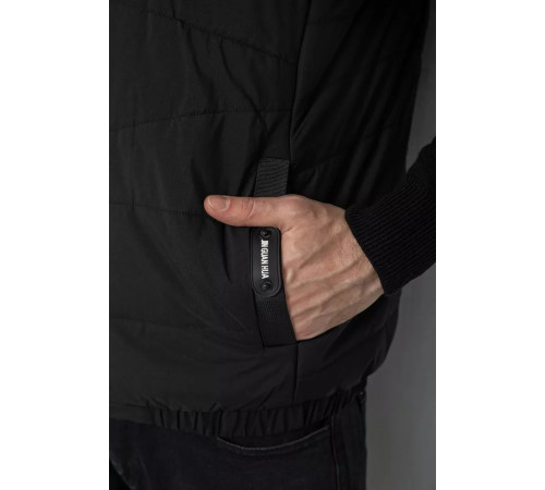 Жилетка мужская демисезонная двухсторонняя, цвет черно-красный, 244R99002.