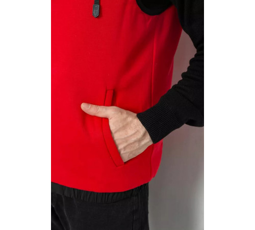 Жилетка мужская демисезонная двухсторонняя, цвет черно-красный, 244R99002.