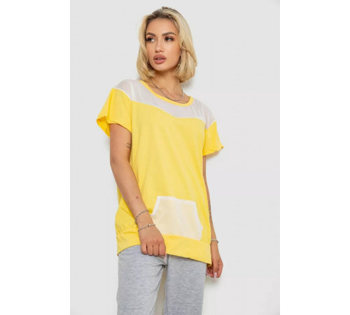 Женская пижама с принтом, цвет желтый, 243R1600-032-1