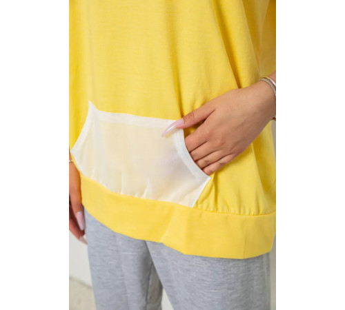 Женская пижама с принтом, цвет желтый, 243R1600-032-1