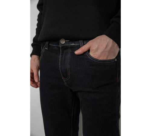 Джинсы мужские демисезонные, цвет черный, 243R8118.