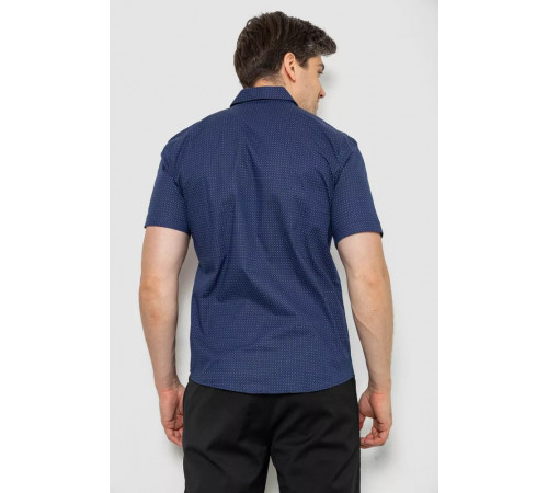 Сорочка чоловіча з принтом, колір синій, 214R7021