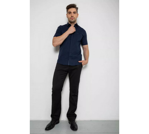 Сорочка чоловіча класична, колір темно-синій, 214R7116