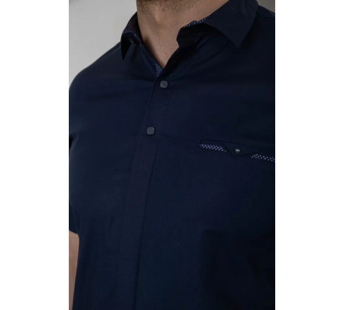 Сорочка чоловіча класична, колір темно-синій, 214R7116