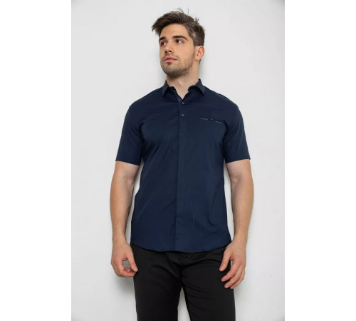 Сорочка чоловіча класична, колір темно-синій, 214R7116